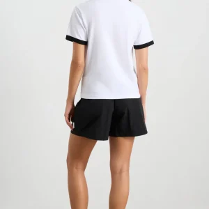 Online Aje ATHLETICA Contrast Bind Logo Tee 110 White/Black