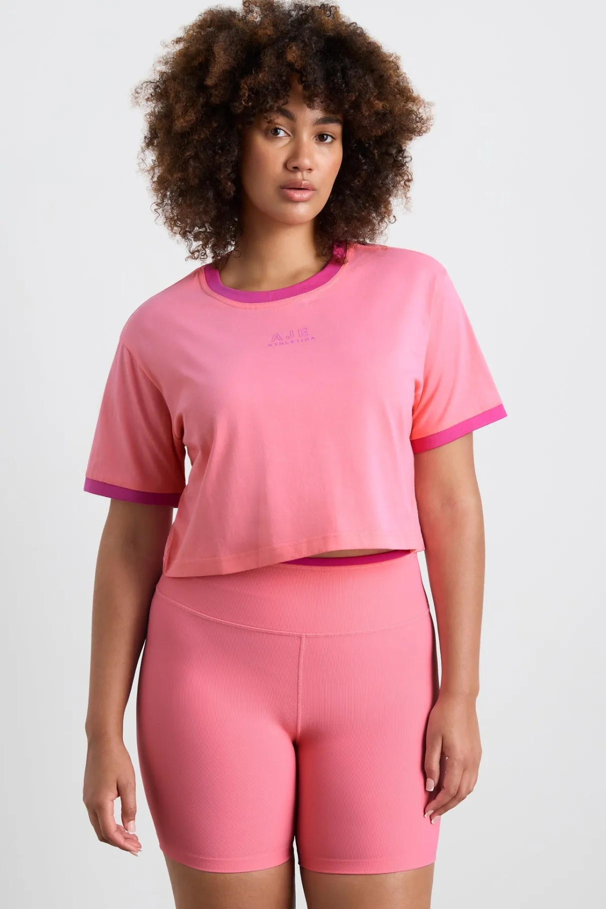 contrast_bind_logo_tee__9-1.webp Clearance Aje ATHLETICA Contrast Bind Logo Tee 110 Deep Blush