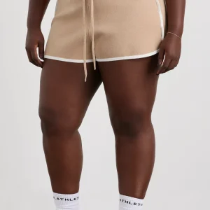 Best Sale Aje ATHLETICA Contrast Knit Short 603 Natural Tan