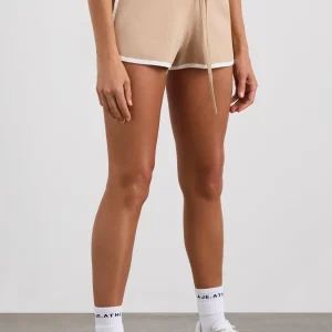 Best Sale Aje ATHLETICA Contrast Knit Short 603 Natural Tan
