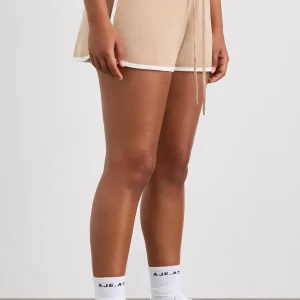 Best Sale Aje ATHLETICA Contrast Knit Short 603 Natural Tan