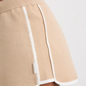 Best Sale Aje ATHLETICA Contrast Knit Short 603 Natural Tan
