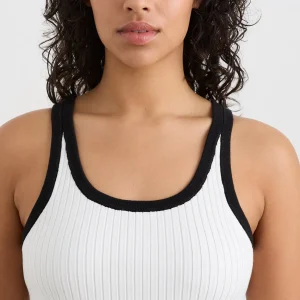 Fashion Aje ATHLETICA Contrast Knit Tank 142 White/Black