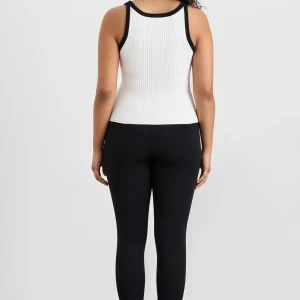 Fashion Aje ATHLETICA Contrast Knit Tank 142 White/Black