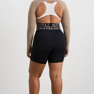 Shop Aje ATHLETICA Contrast Layered Crop Top 380 Dune/Winter White