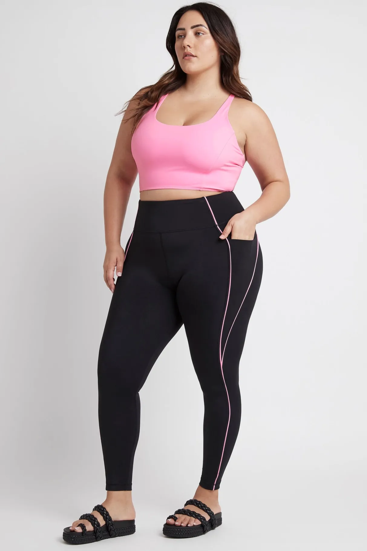 contrast_logo_full_length_legging__12.webp Clearance Aje ATHLETICA Contrast Logo Full Length Legging 203 Black/Dahlia Pink