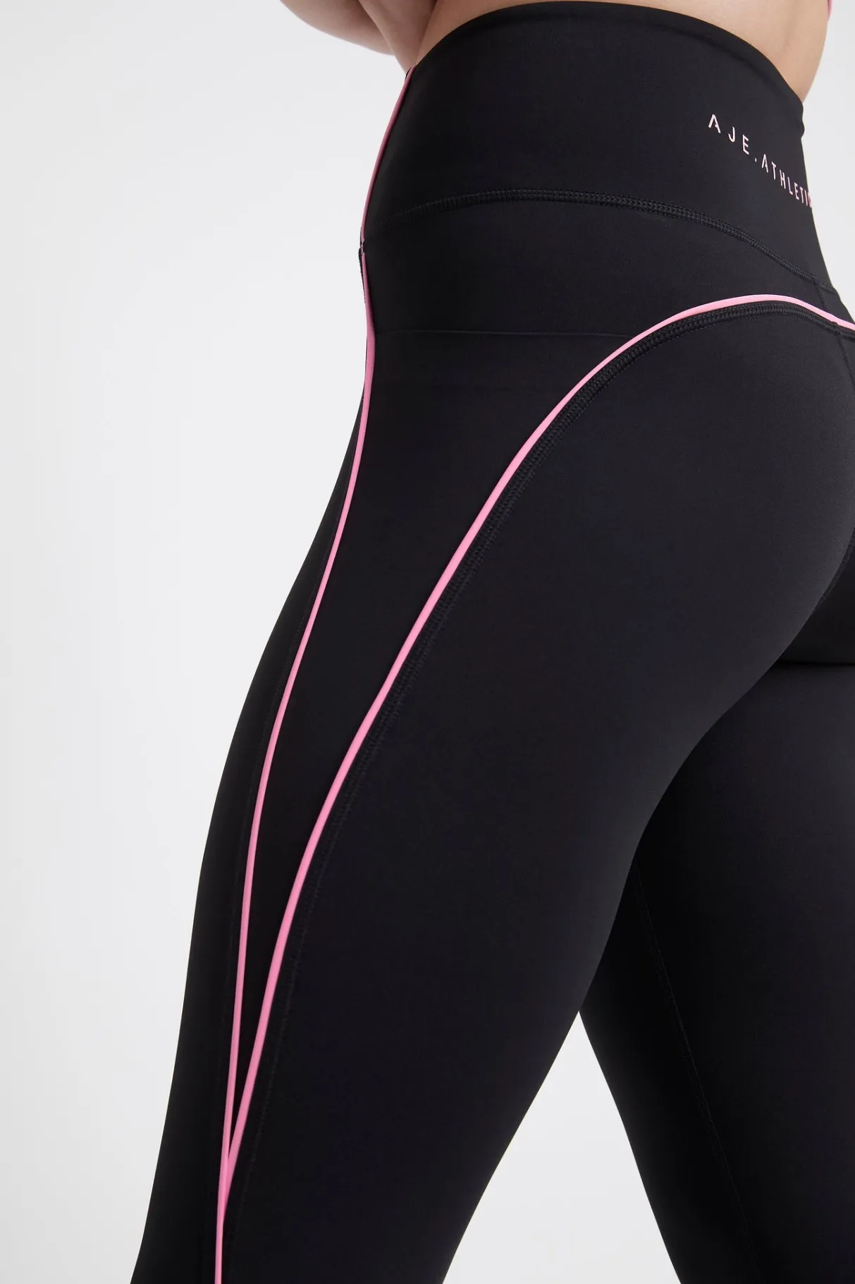 contrast_logo_full_length_legging__3.webp Clearance Aje ATHLETICA Contrast Logo Full Length Legging 203 Black/Dahlia Pink