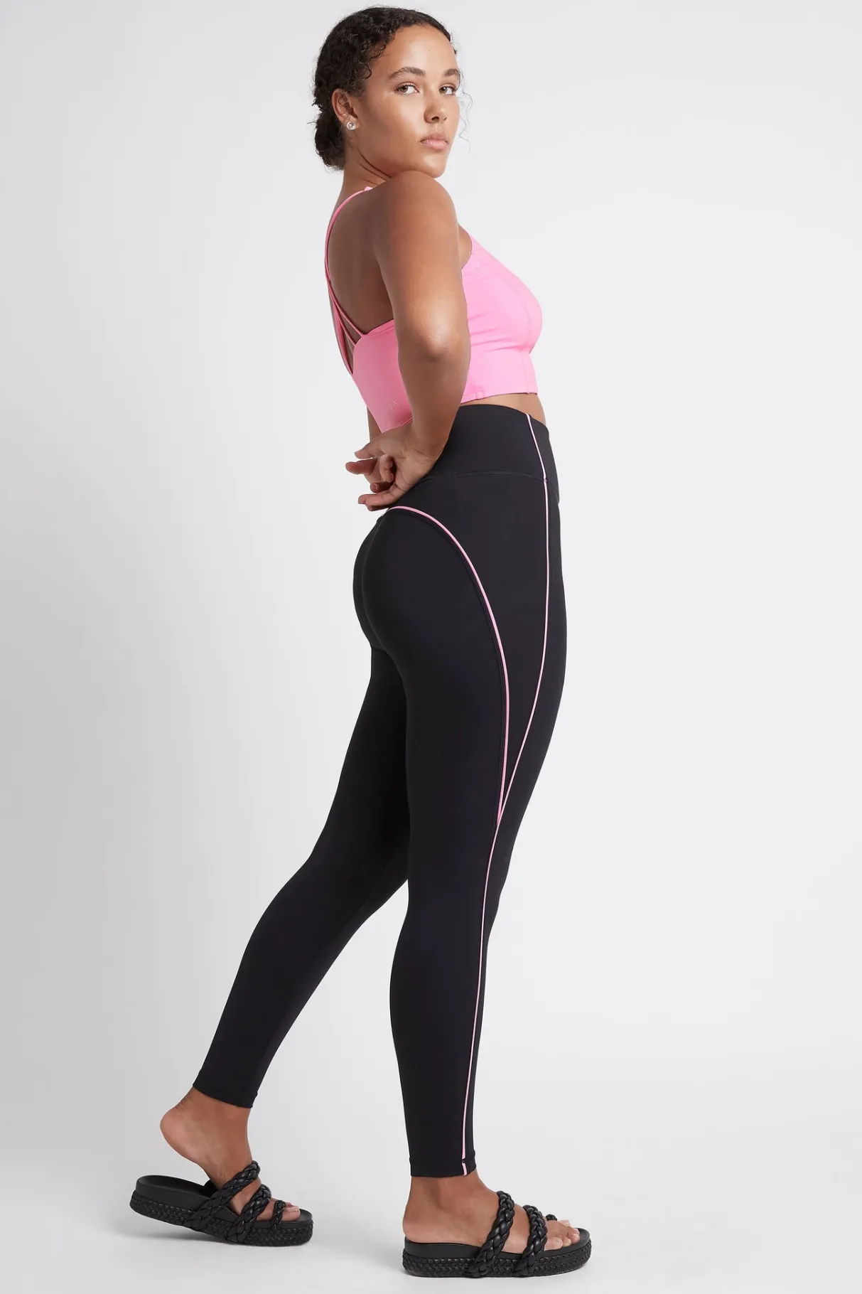 contrast_logo_full_length_legging__7.webp Clearance Aje ATHLETICA Contrast Logo Full Length Legging 203 Black/Dahlia Pink
