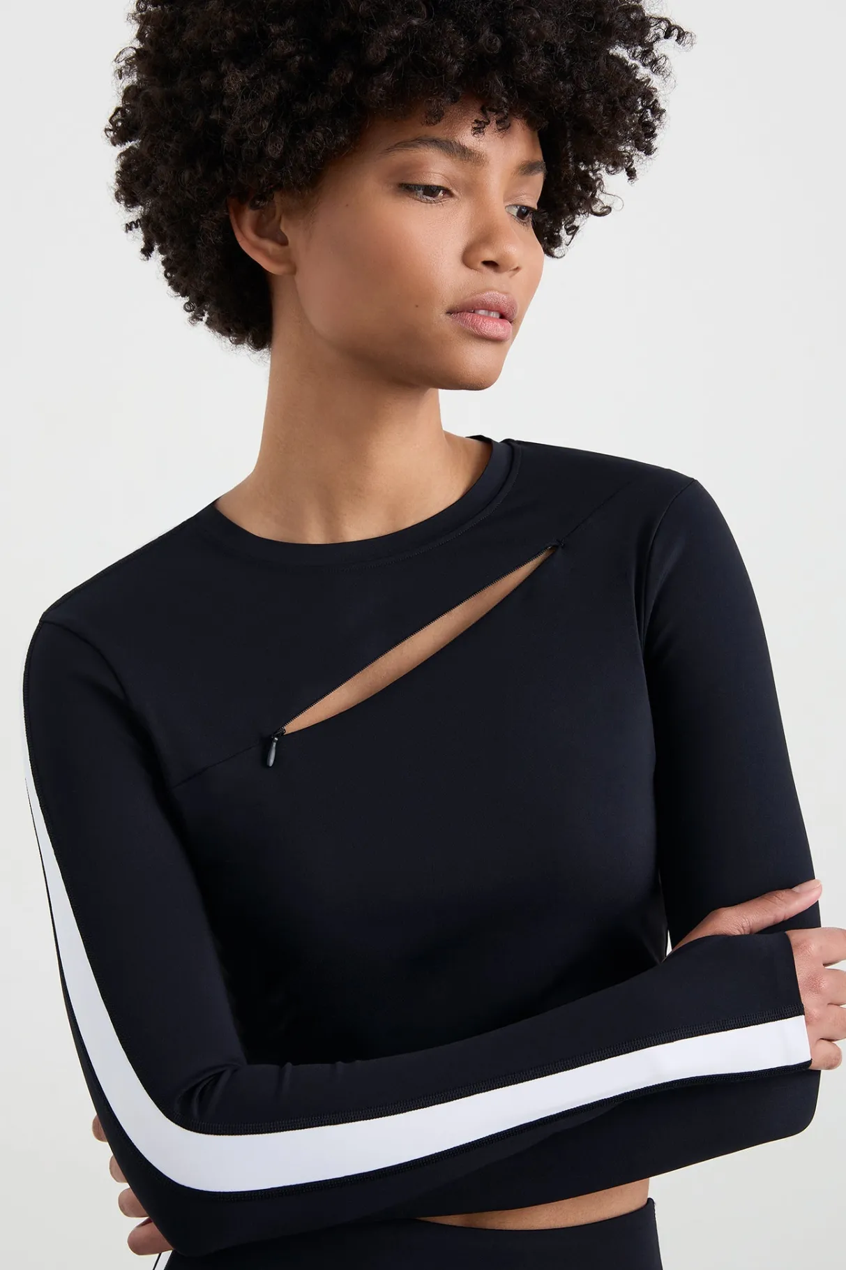 contrast_long_sleeve_crop_top__3.webp Discount Aje ATHLETICA Contrast Long Sleeve Crop Top 389 Black/White