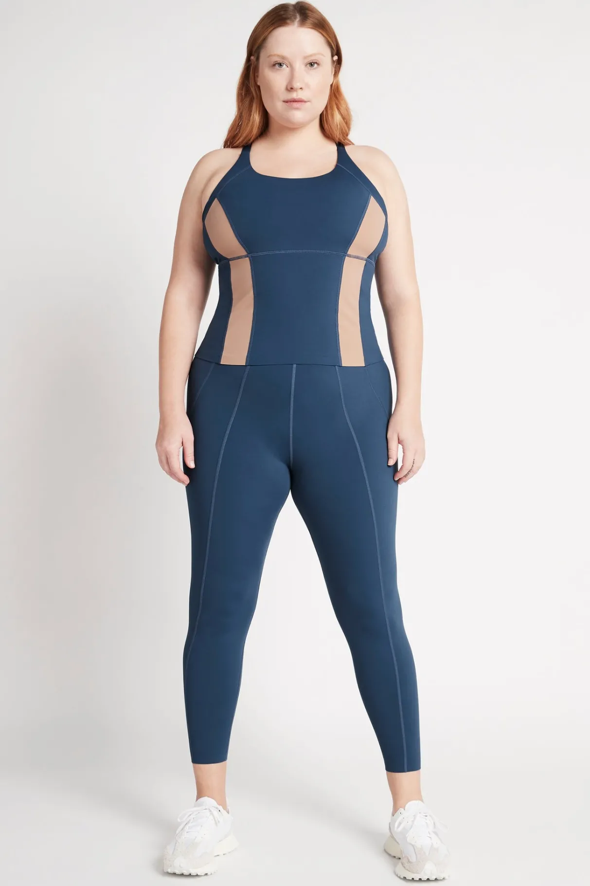 contrast_longline_racerback_tank__15.webp Shop Aje ATHLETICA Contrast Longline Racerback Tank 124 Midnight Blue/Beige