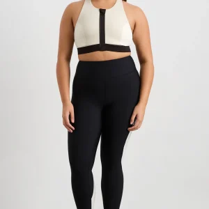 Shop Aje ATHLETICA Contrast Panel Full Length Legging 232 Black / Moonstone Grey