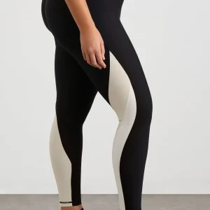 Shop Aje ATHLETICA Contrast Panel Full Length Legging 232 Black / Moonstone Grey