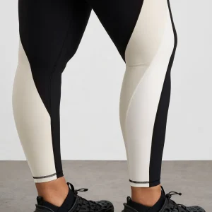 Shop Aje ATHLETICA Contrast Panel Full Length Legging 232 Black / Moonstone Grey