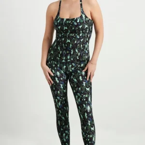 Clearance Aje ATHLETICA Contrast Racerback Tank 117 Green Painted Freeform