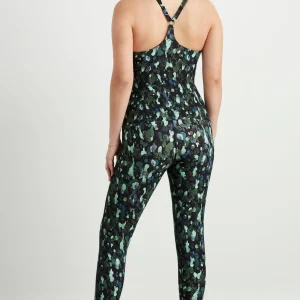 Clearance Aje ATHLETICA Contrast Racerback Tank 117 Green Painted Freeform