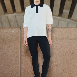 Shop Aje ATHLETICA Contrast Split Hem Legging 205 Black