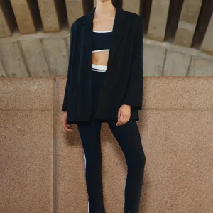 Shop Aje ATHLETICA Contrast Split Hem Legging 205 Black
