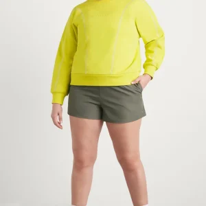 Hot Aje ATHLETICA Contrast Stitch Crew Jumper 419 Citrus Yellow