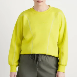 Hot Aje ATHLETICA Contrast Stitch Crew Jumper 419 Citrus Yellow