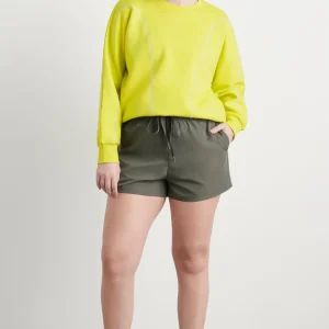 Hot Aje ATHLETICA Contrast Stitch Crew Jumper 419 Citrus Yellow