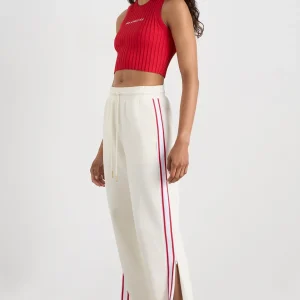 Discount Aje ATHLETICA Contrast Zip Trackpants 504 Ecru