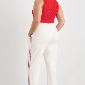 Discount Aje ATHLETICA Contrast Zip Trackpants 504 Ecru