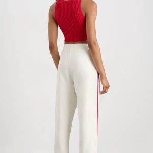 Discount Aje ATHLETICA Contrast Zip Trackpants 504 Ecru