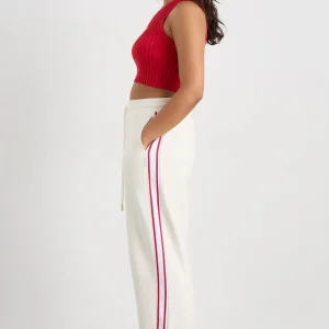 Discount Aje ATHLETICA Contrast Zip Trackpants 504 Ecru