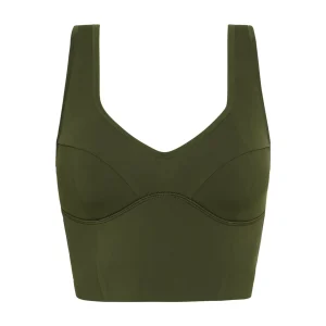 Best Aje ATHLETICA Corset Crop Top 312 Forest Green