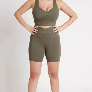 Best Aje ATHLETICA Corset Crop Top 312 Forest Green