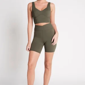 Best Aje ATHLETICA Corset Crop Top 312 Forest Green