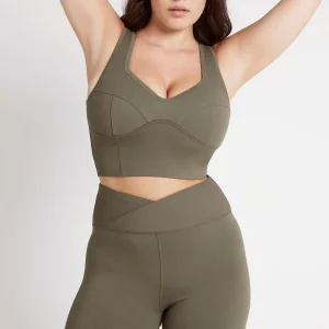 Best Aje ATHLETICA Corset Crop Top 312 Forest Green