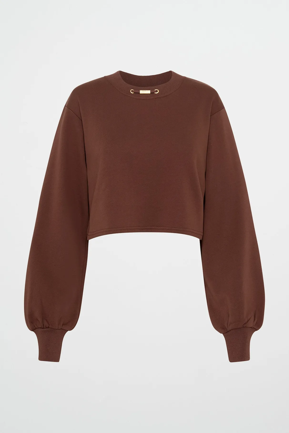 cotton_terry_crew_jumper__1.webp Cheap Aje ATHLETICA Cotton Terry Crew Jumper 413 Dark Chocolate Brown