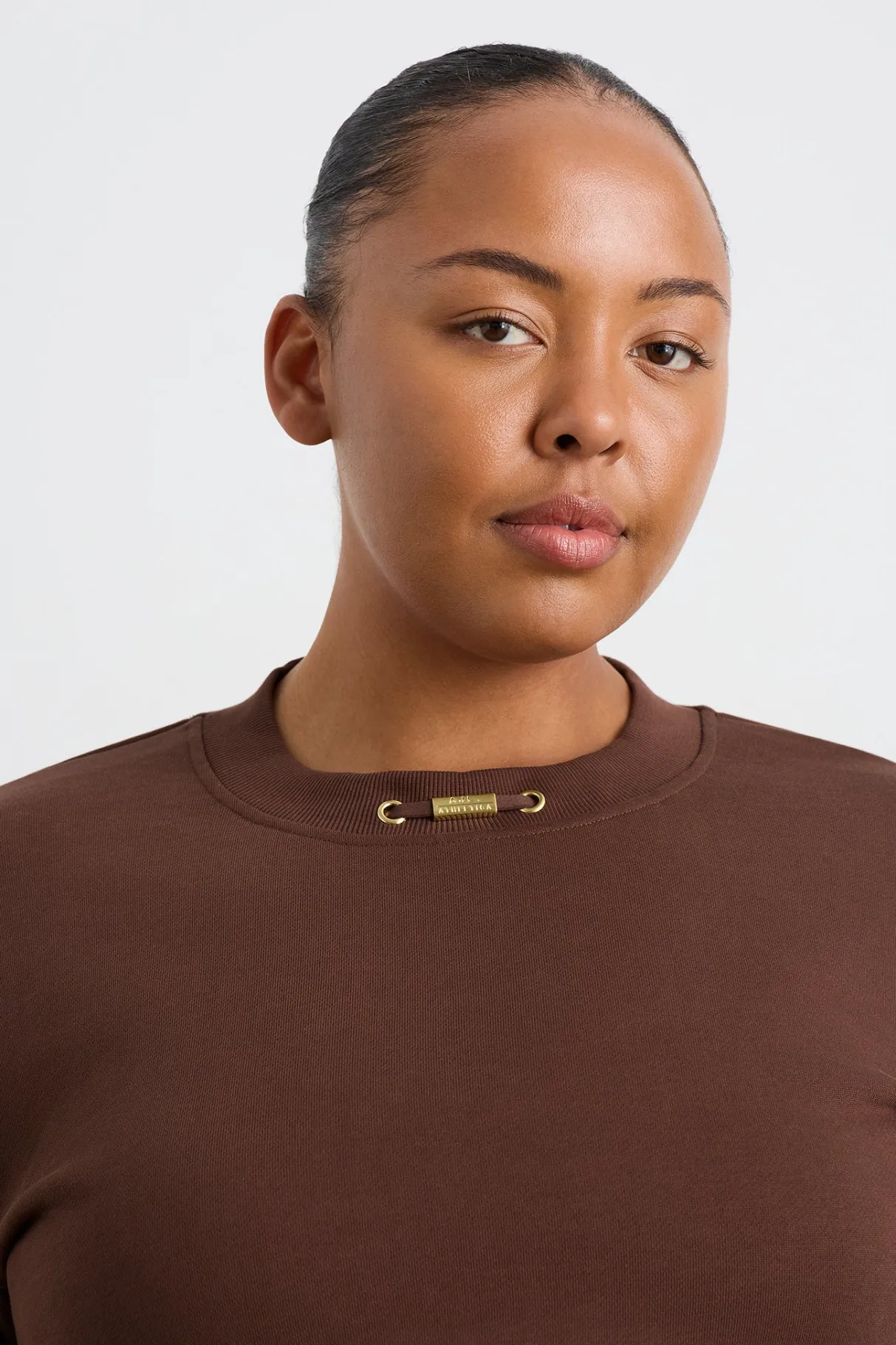 cotton_terry_crew_jumper__12.webp Cheap Aje ATHLETICA Cotton Terry Crew Jumper 413 Dark Chocolate Brown