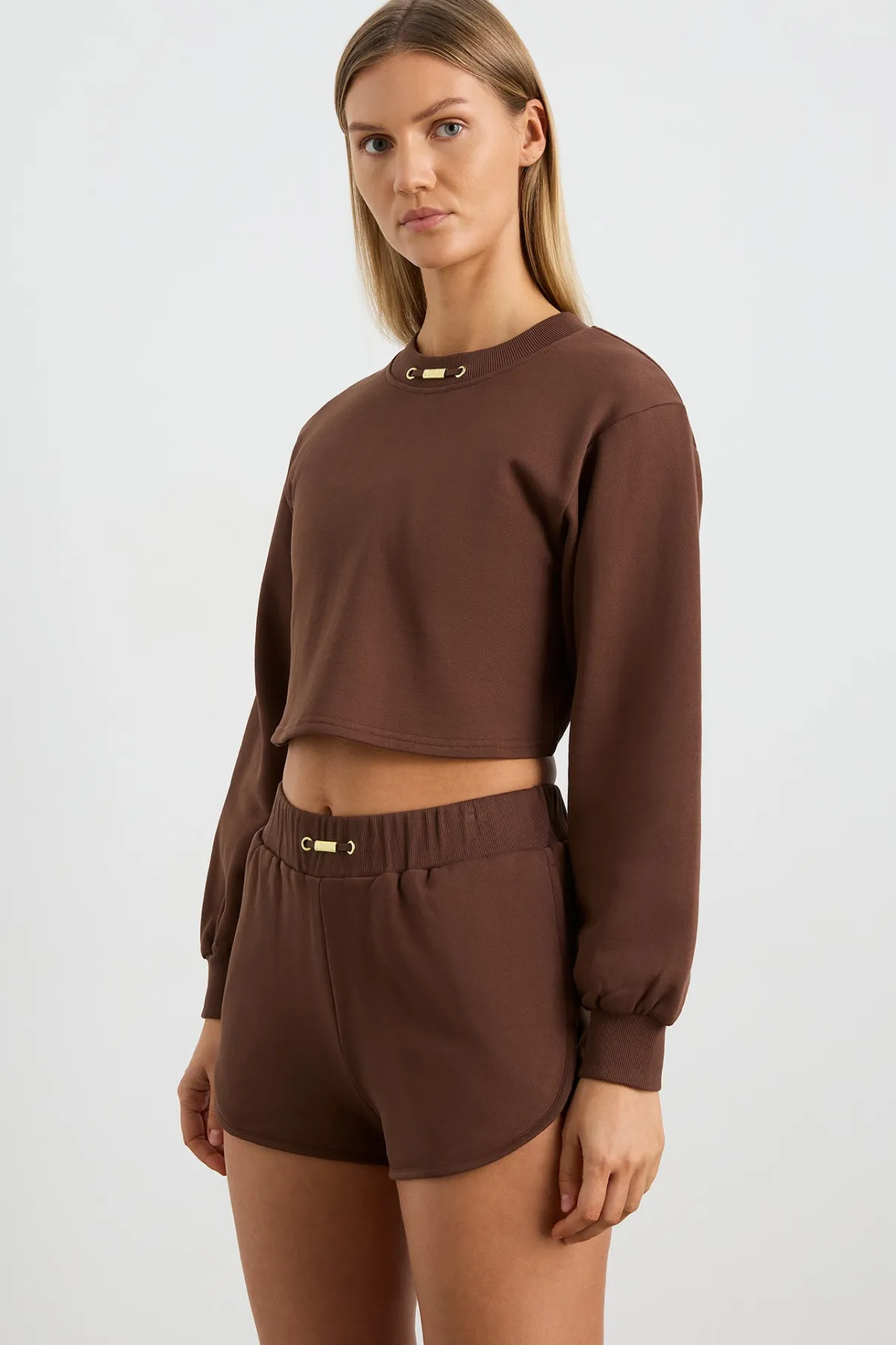 cotton_terry_crew_jumper__2.webp Cheap Aje ATHLETICA Cotton Terry Crew Jumper 413 Dark Chocolate Brown