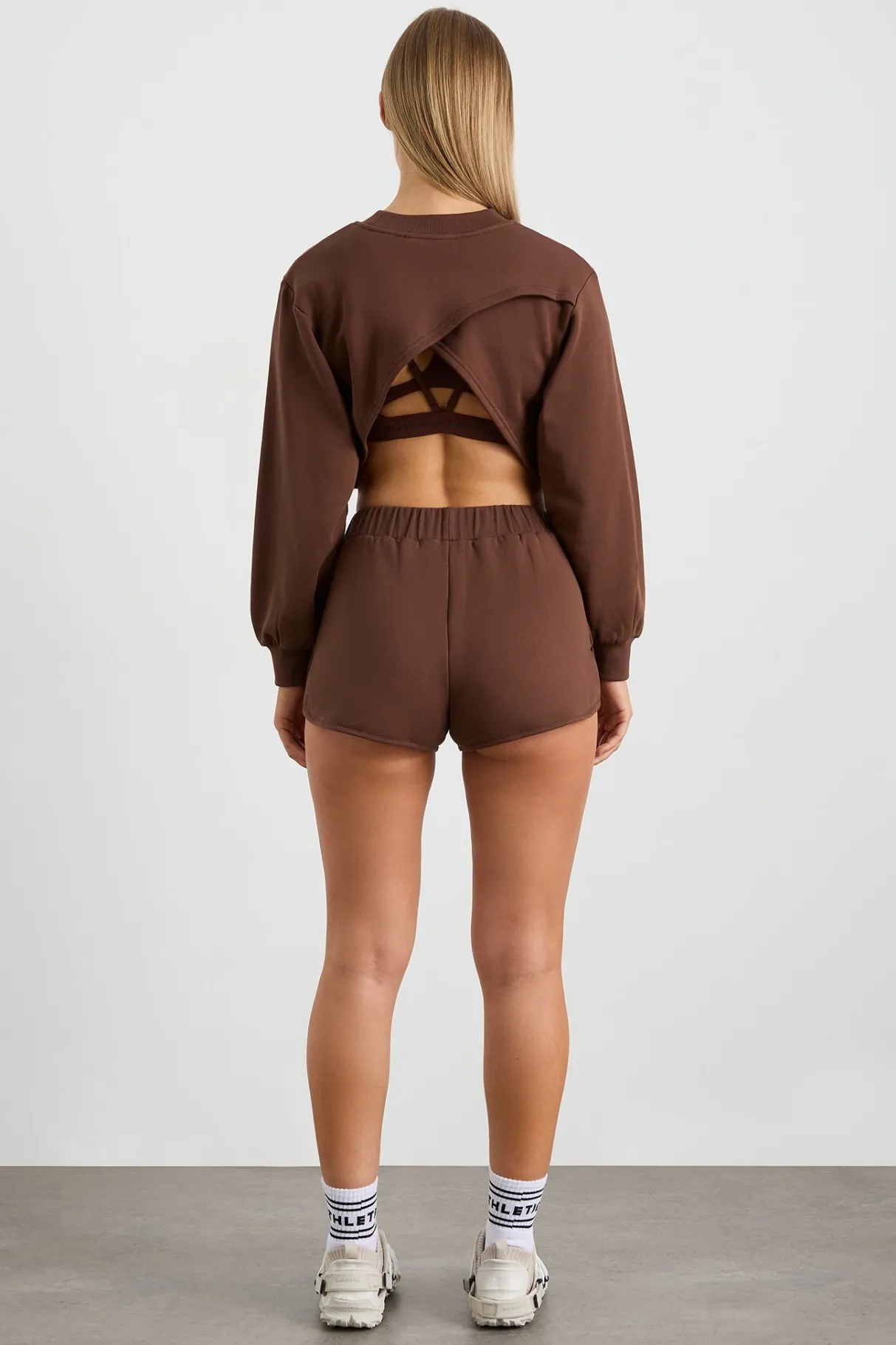 cotton_terry_crew_jumper__5.webp Cheap Aje ATHLETICA Cotton Terry Crew Jumper 413 Dark Chocolate Brown