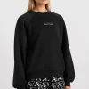 Cheap Aje ATHLETICA Crew Neck Raglan Jumper 436 Black