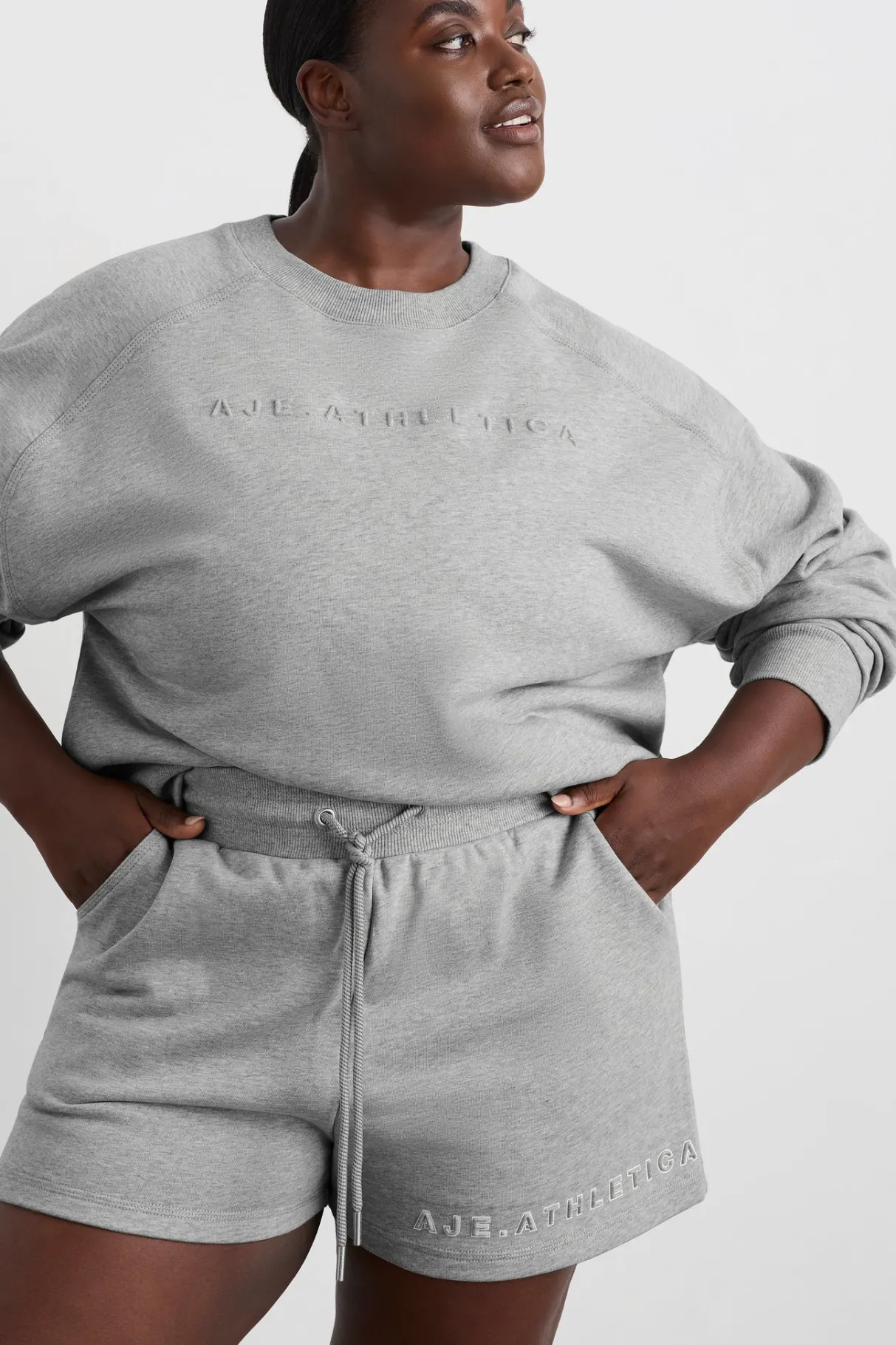 crew_neck_sweater__10-1.webp Flash Sale Aje ATHLETICA Crew Neck Sweater 401 Grey Marle