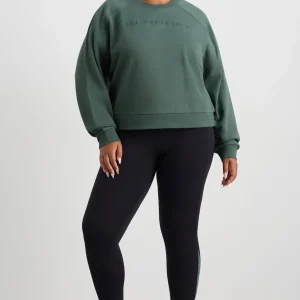 Fashion Aje ATHLETICA Crew Neck Sweater 401 Moss Green