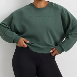Fashion Aje ATHLETICA Crew Neck Sweater 401 Moss Green