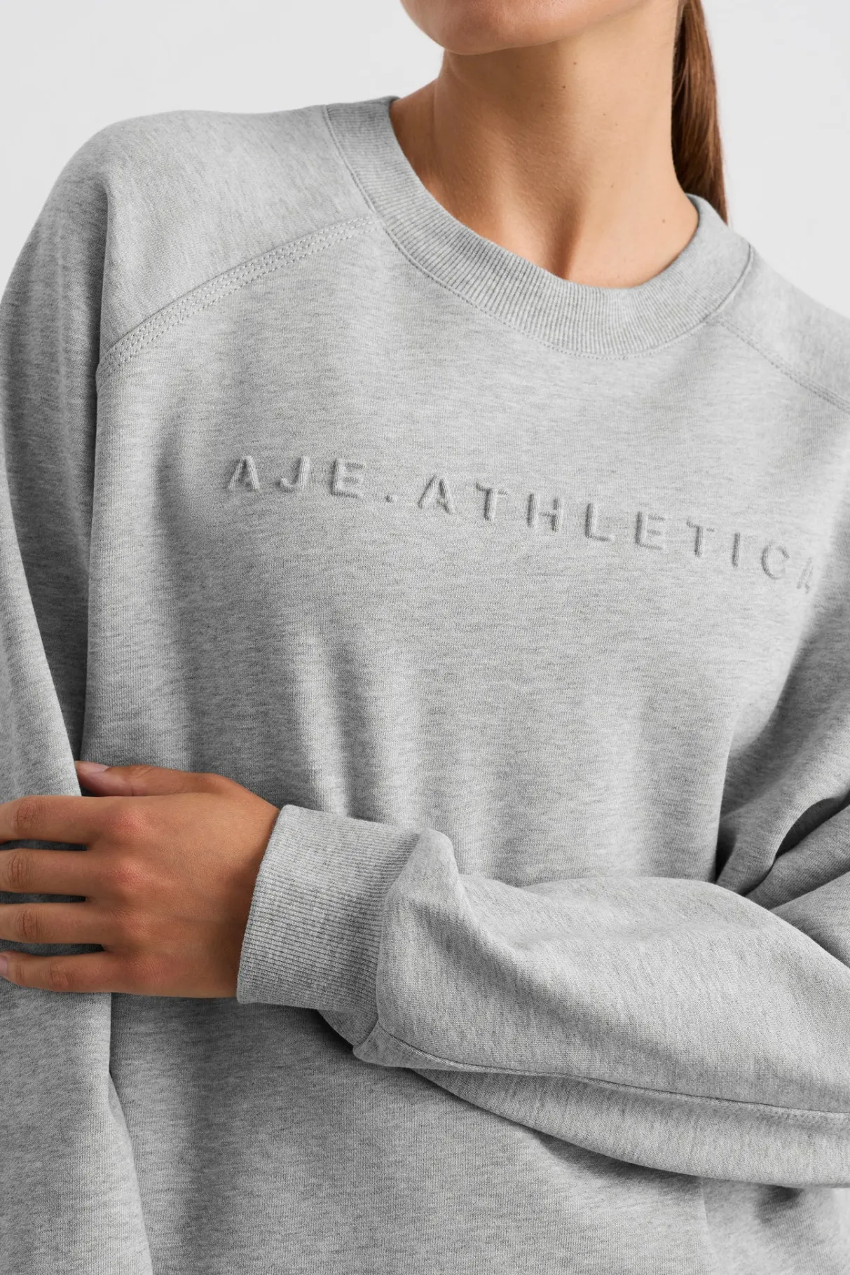 crew_neck_sweater__2-1.webp Flash Sale Aje ATHLETICA Crew Neck Sweater 401 Grey Marle