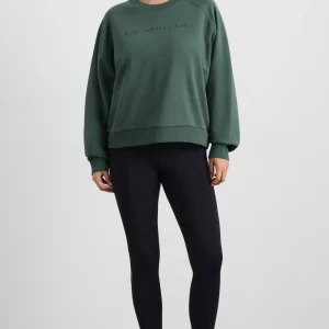 Fashion Aje ATHLETICA Crew Neck Sweater 401 Moss Green