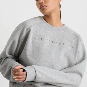 Flash Sale Aje ATHLETICA Crew Neck Sweater 401 Grey Marle
