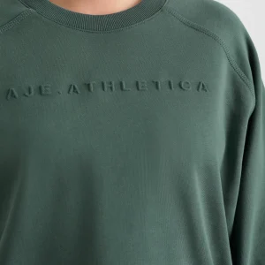 Fashion Aje ATHLETICA Crew Neck Sweater 401 Moss Green