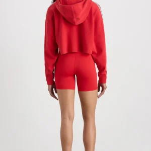 Sale Aje ATHLETICA Crop Knit Hoodie 405 Passionate Red