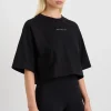 Hot Aje ATHLETICA Crop Panel Tee 105 Black