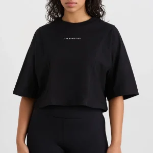 Hot Aje ATHLETICA Crop Panel Tee 105 Black