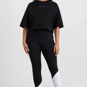Hot Aje ATHLETICA Crop Panel Tee 105 Black