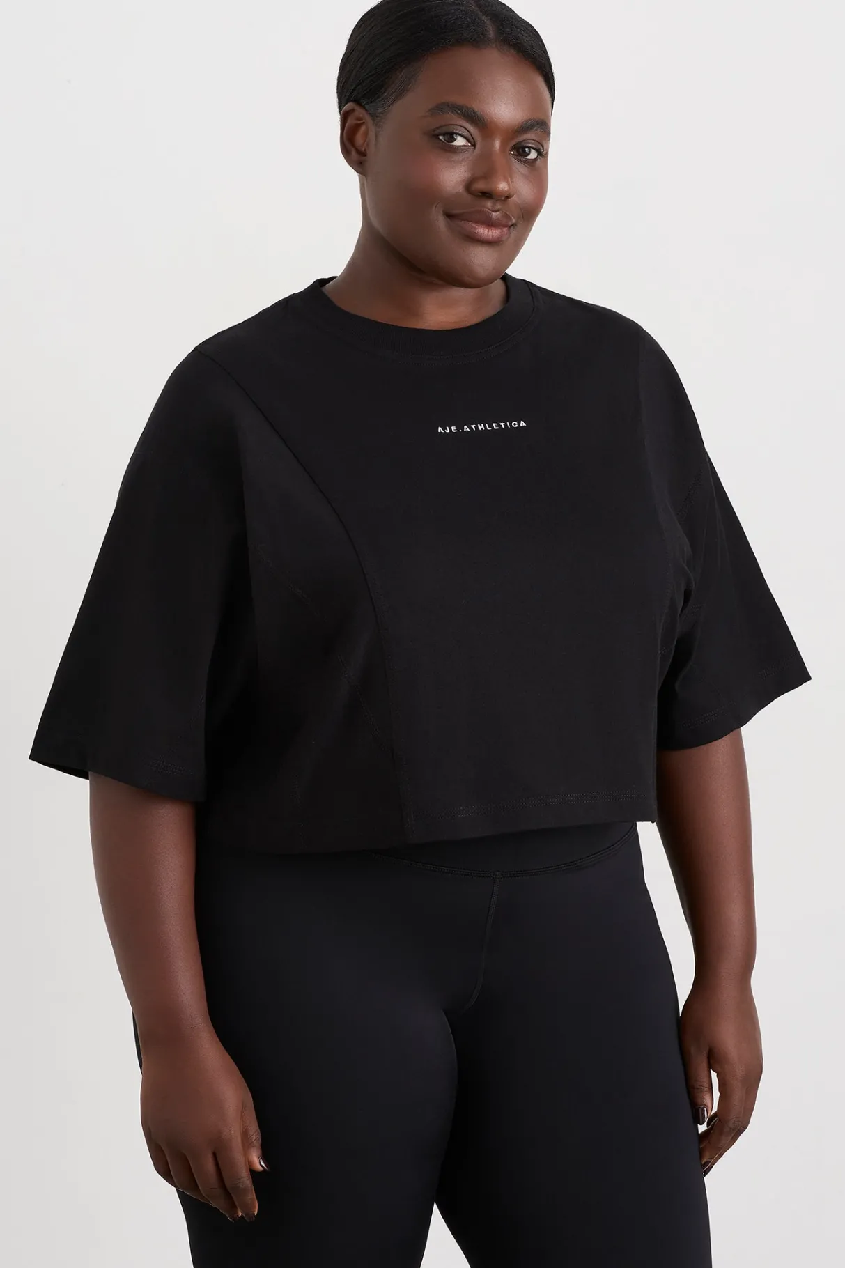 crop_panel_tee__9.webp Hot Aje ATHLETICA Crop Panel Tee 105 Black