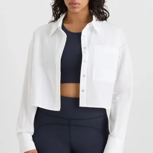 Best Sale Aje ATHLETICA Crop Shirt 609 White